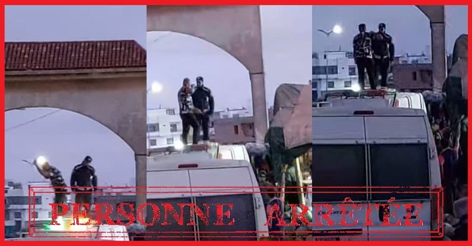 الجديدة ... إخضاع شخص للبحث القضائي بعد إنتشار فيديو له فوق سيارة للأمن الوطني