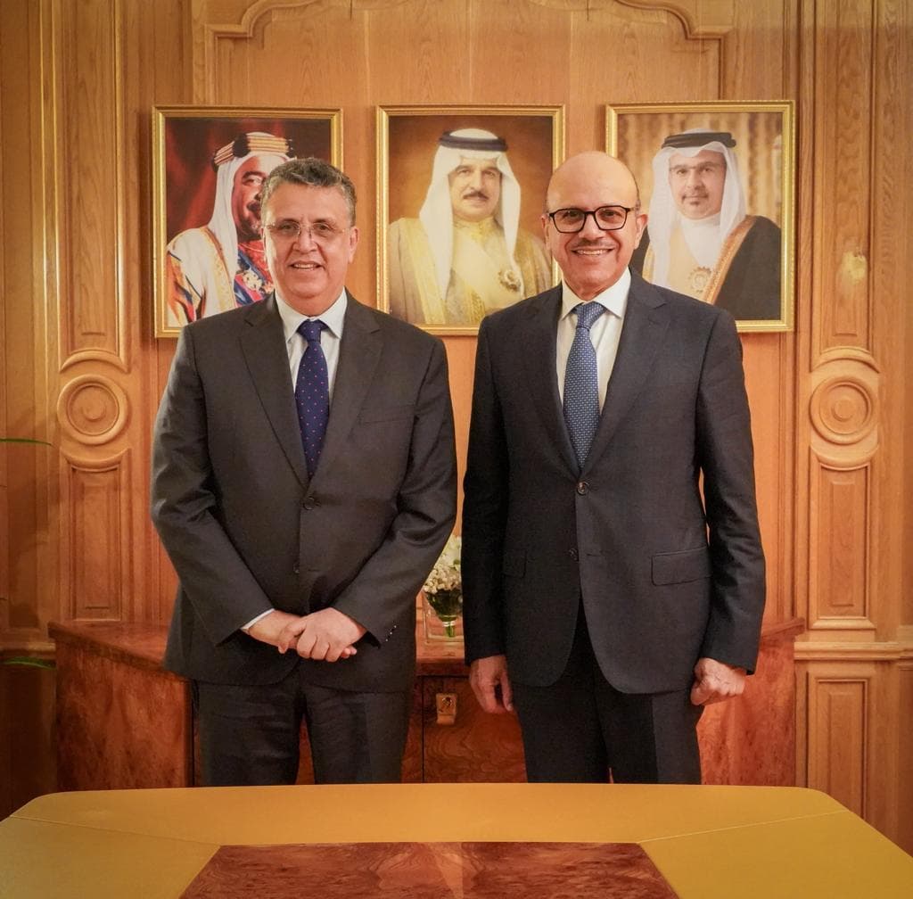 السيد عبد اللطيف وهبي وزير العدل يلتقي بوزير خارجية البحرين