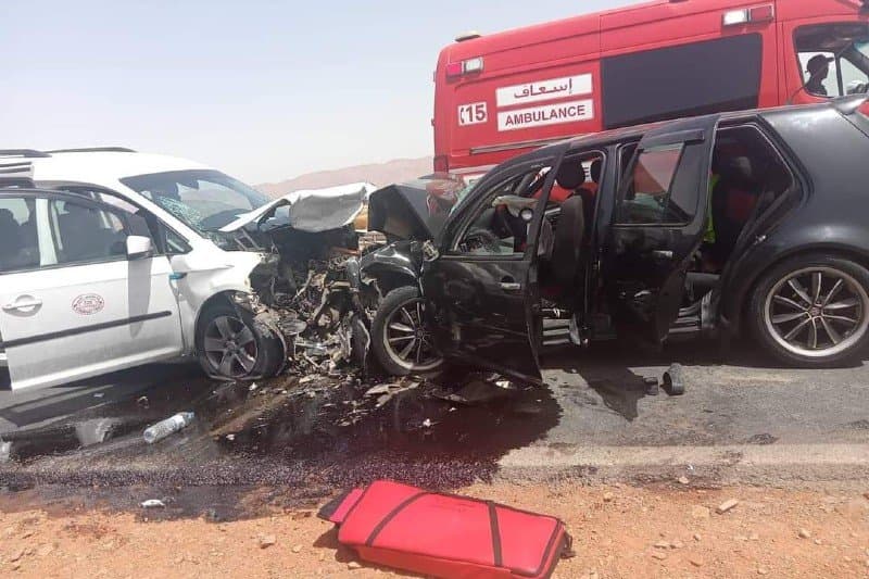 سقوط ضحايا خلال حادث سير خطير جنوب المملكة