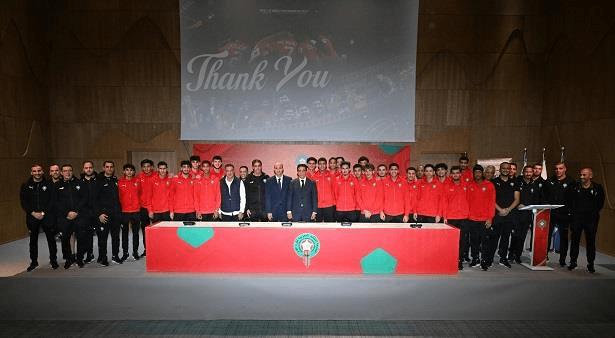 الجامعة الملكية المغربية لكرة القدم تنظم حفلا على شرف المنتخب الوطني لأقل من 17 سنة.