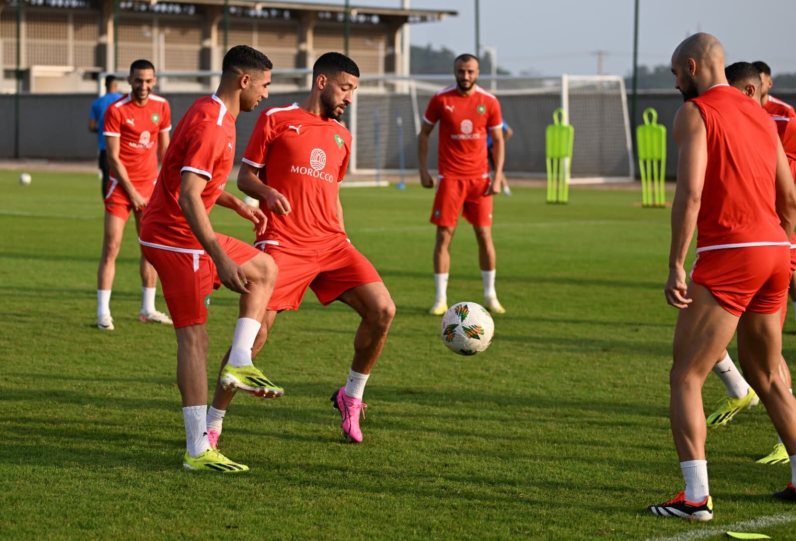 المنتخب المغربي يجري حصة تدريبية جديدة استعدادا لمواجهة تنزانيا