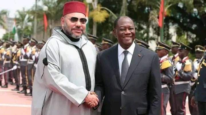 جلالة الملك يهنئ الرئيس الحسن واتارا والسيدة الأولى لكوت ديفوار بمناسبة تتويج بلدهما بكأس أمم إفريقيا.