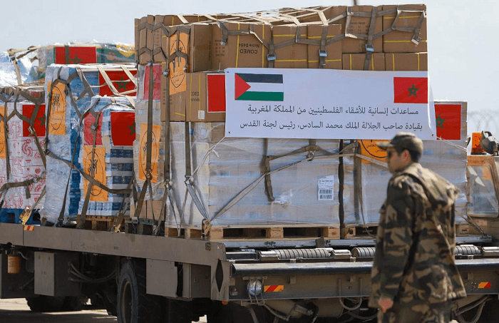 فرنسا تشيد بمجهودات المغرب الجبارة في إرسال مساعدات غذائية برا إلى الفلسطينيين