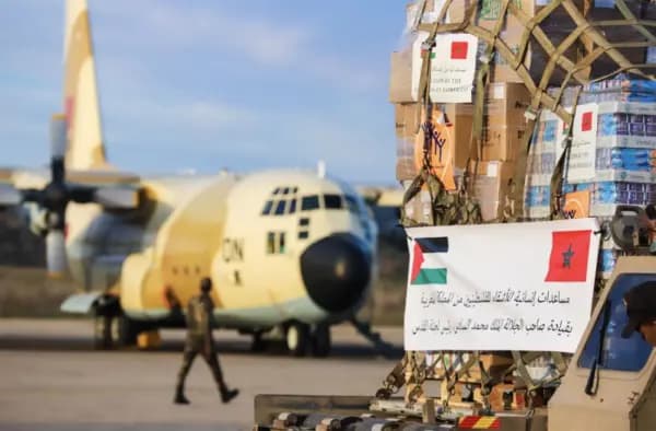  المغرب ضمن قائمة الدول المشاركة في إرسال المساعدات الإنسانية إلى سكان قطاع غزة.