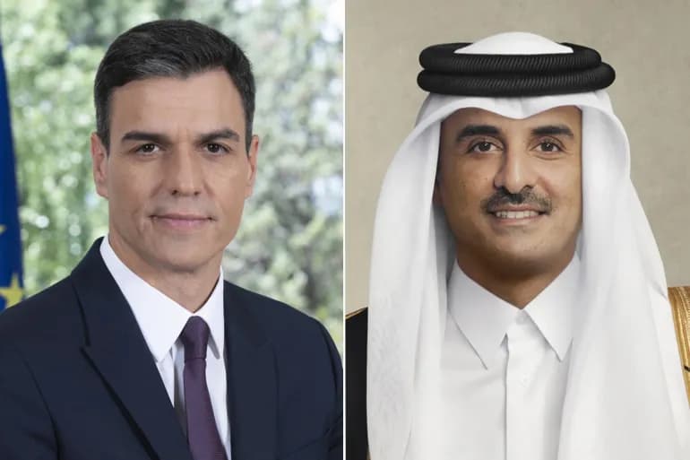 الأمير قطر ورئيس الوزراء الإسباني يناقشان الوضع في غزة خلال اتصال هاتفي