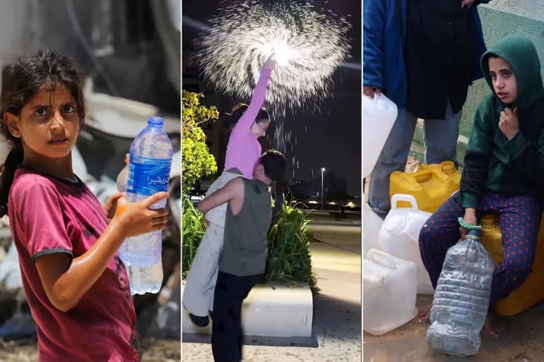 « ترند الماء » بين أطفال غزة والعالم