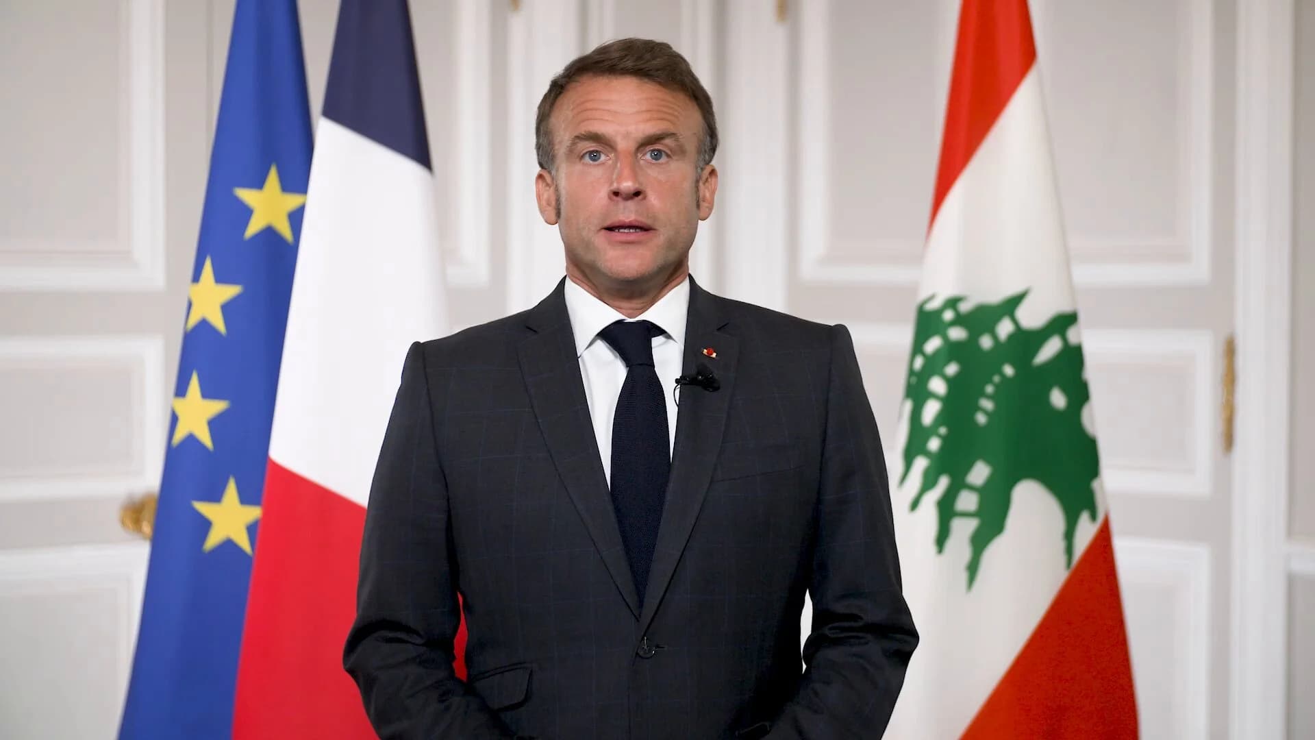 بالفيديو.. ماكرون: "الحرب ليست حتمية" ويؤكد دعم فرنسا للبنانيين