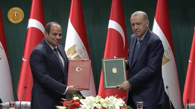 الرئيس السيسي ونظيره التركي يشهدان توقيع عدد من مذكرات التفاهم