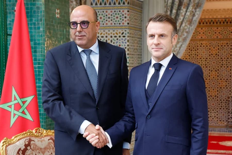 ماكرون يستقبل رئيس مجلس المستشارين، السيد محمد ولد الرشيد