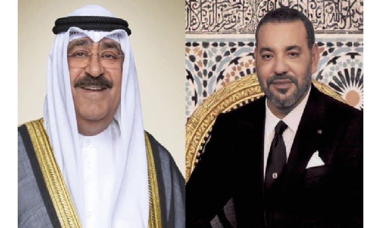 جلالة الملك يهنئ صاحب السمو الشيخ مشعل الأحمد الجابر الصباح
