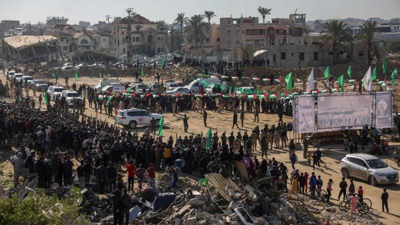 إفراج حماس عن ثلاثة رهائن إسرائيليين في قطاع غزة