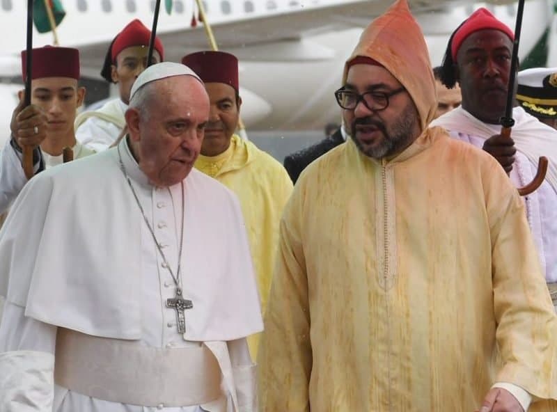 جلالة الملك يهنئ قداسة البابا فرانسيس بمناسبة ذكرى اعتلائه الكرسي البابوي