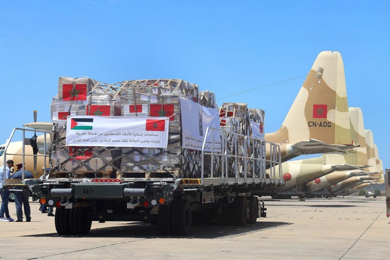 المغرب يرسل مساعدات عاجلة إلى غزة بأوامر من جلالة الملك