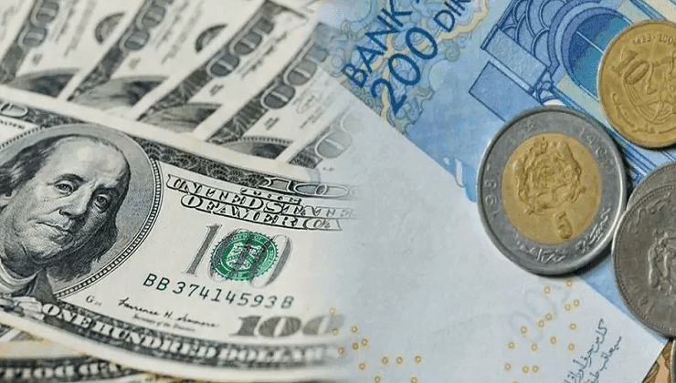 الدرهم ينخفض بنسبة 0,34 % مقابل الدولار