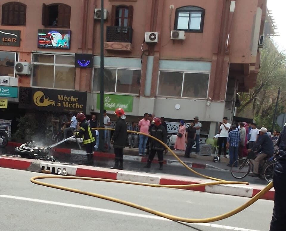 عاجل .. نشوب حريق في دراجة نارية بمراكش
