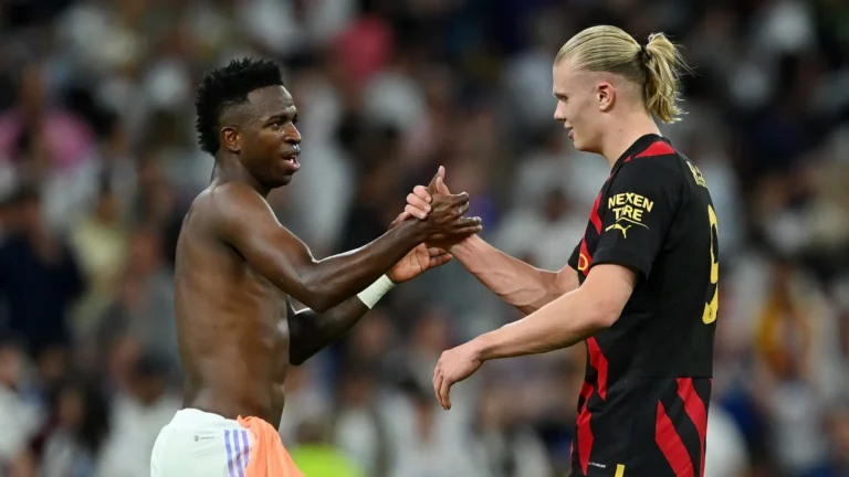 ريال مدريد يستهدف هالاند كبديل لفينيسيوس جونيور لتشكيل ثنائي مع مبابي